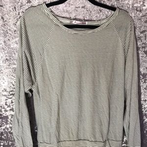 Simple Long Sleeve Striped Top